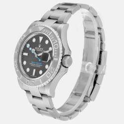 Rolex Yachtmaster Rhodium Dial Steel Platinum Mens Watch 116622  