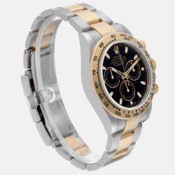 Rolex Daytona Steel Yellow Gold Black Dial Mens Watch 116503 