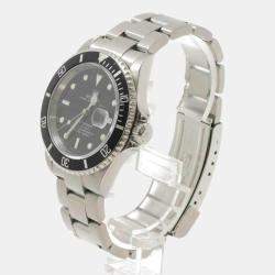 Rolex Black Automatic Submariner Date 16610 F Series Men's Watch