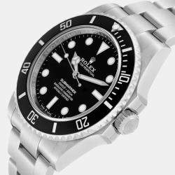 Rolex Submariner Non Date Ceramic Bezel Steel Mens Watch 124060 