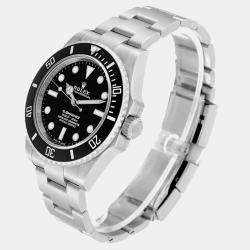 Rolex Submariner Non Date Ceramic Bezel Steel Mens Watch 124060 