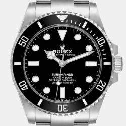 Rolex Submariner Non Date Ceramic Bezel Steel Mens Watch 124060 