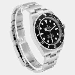 Rolex Submariner Non Date Ceramic Bezel Steel Mens Watch 124060 