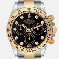 Rolex Daytona Steel Yellow Gold Serti Diamond Dial Men's Watch 116503 40 mm