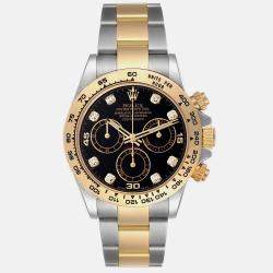 Rolex Daytona Steel Yellow Gold Serti Diamond Dial Men's Watch 116503 40 mm