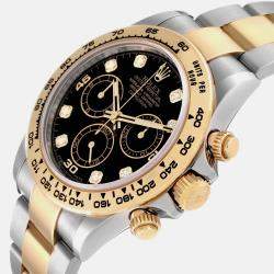 Rolex Daytona Steel Yellow Gold Serti Diamond Dial Men's Watch 116503 40 mm