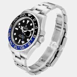 Rolex GMT Master II Black Blue Batman Bezel Steel Mens Watch 116710