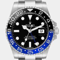 Rolex GMT Master II Black Blue Batman Bezel Steel Mens Watch 116710