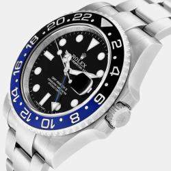 Rolex GMT Master II Black Blue Batman Bezel Steel Mens Watch 116710