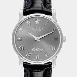 Rolex Cellini Classic Slate Dial White Gold Mens Watch 5116