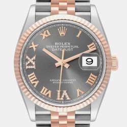 Rolex Datejust Steel Rose Gold Diamond Men's Watch 36.0 mm