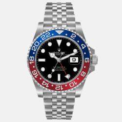 Rolex GMT Master II Blue Red Pepsi Bezel Steel Mens Watch 126710  