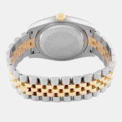 Rolex Datejust Steel Yellow Gold Silver Diamond Dial Men's Watch 116233 36 mm