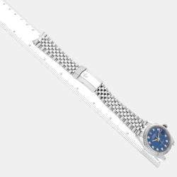 Rolex Datejust Steel White Gold Blue Diamond Dial Men's Watch 126234