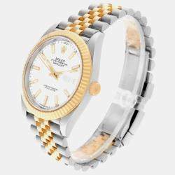 Rolex Datejust 41 Steel Yellow Gold White Dial Mens Watch 126333