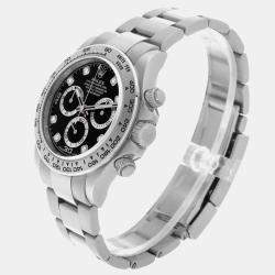 Rolex Cosmograph Daytona 18K White Gold Diamond Mens Watch 116509 