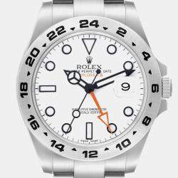 Rolex Explorer II White Dial Orange Hand Steel Mens Watch 216570  