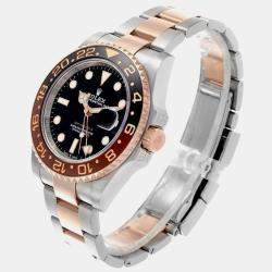 Rolex GMT Master II Root Beer Steel Rose Gold Mens Watch 126711