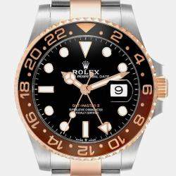 Rolex GMT Master II Root Beer Steel Rose Gold Mens Watch 126711