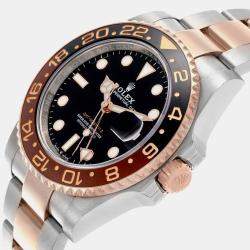 Rolex GMT Master II Root Beer Steel Rose Gold Mens Watch 126711