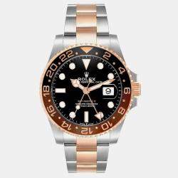 Rolex GMT Master II Root Beer Steel Rose Gold Mens Watch 126711