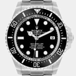 Rolex Seadweller Deepsea 44 Black Dial Steel Mens Watch 136660