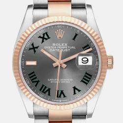 Rolex Datejust 36 Wimbledon Dial Steel Rose Gold Mens Watch 126231