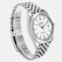 Rolex Datejust White Dial Steel Men's Watch 41.0 mm