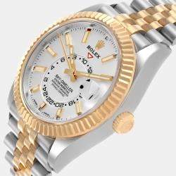 Rolex Sky Dweller Yellow Gold Steel White Dial Men's Watch 326933