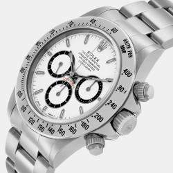 Rolex Cosmograph Daytona White Dial Zenith Movement Watch 16520 40 mm