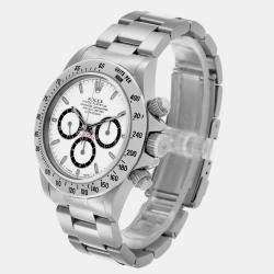 Rolex Cosmograph Daytona White Dial Zenith Movement Watch 16520 40 mm