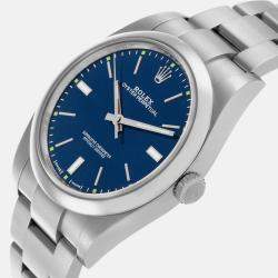 Rolex Oyster Perpetual Blue Dial Steel Men's Watch 39.0 mm