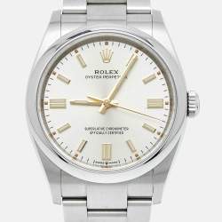 Pre Owned Rolex Silver Oystersteel Oyster Perpetual M126000-0008 Women's Wristwatch 36 mm