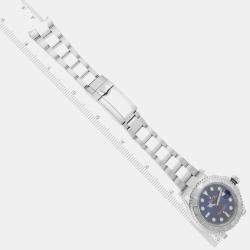 Rolex Yachtmaster Steel Platinum Bezel Blue Dial Men's Watch 116622 40 mm