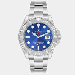 Rolex Yachtmaster Steel Platinum Bezel Blue Dial Men's Watch 116622 40 mm