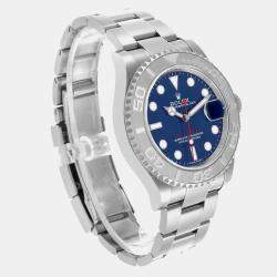 Rolex Yachtmaster Steel Platinum Bezel Blue Dial Men's Watch 116622 40 mm