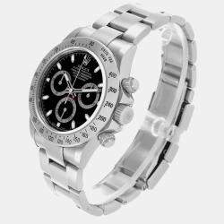 Rolex Daytona Chronograph Black Dial Steel Men's Watch 116520 40 mm