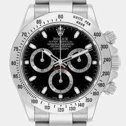 Rolex Daytona Chronograph Black Dial Steel Men's Watch 116520 40 mm