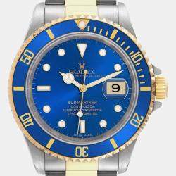 Rolex Submariner Blue Dial Steel Yellow Gold Men's Watch 40.0 mm