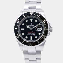 Rolex Stainless Steel Black Dial Sea-Dweller Watch 43 mm