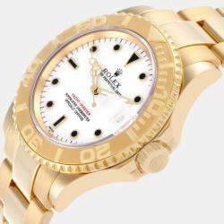 Rolex Yachtmaster Yellow Gold White Dial Men's Watch 40.0 mm