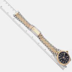 Rolex Sky Dweller Steel Yellow Gold Black Dial Mens Watch 326933  