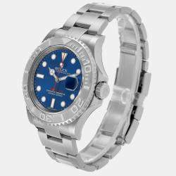 Rolex Yachtmaster Steel Platinum Bezel Blue Dial Mens Watch 116622  