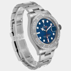 Rolex Yachtmaster Steel Platinum Bezel Blue Dial Mens Watch 116622  