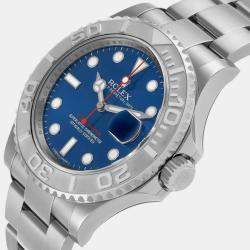 Rolex Yachtmaster Steel Platinum Bezel Blue Dial Mens Watch 116622  