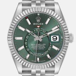 Rolex Sky-Dweller Steel White Gold Mint Green Dial Men's Watch 42.0 mm