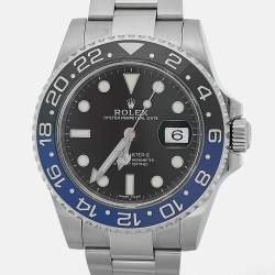 Rolex Black Cerachrom Oystersteel GMT Master II 116710BLNR 'Batman' Wristwatch 40 mm