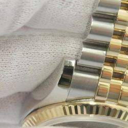 Rolex Brown 18K Yellow Gold Stainless Steel Datejust Automatic Men's Wristwatch 36 mm