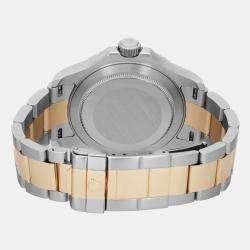 Rolex White 18k Yellow Gold Stainless Steel Yacht-Master 16623 Automatic Men's Wristwatch 40 mm