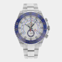 Rolex White 18K White Gold  Yacht-Master II 116680 Automatic Men's Wristwatch 44mm